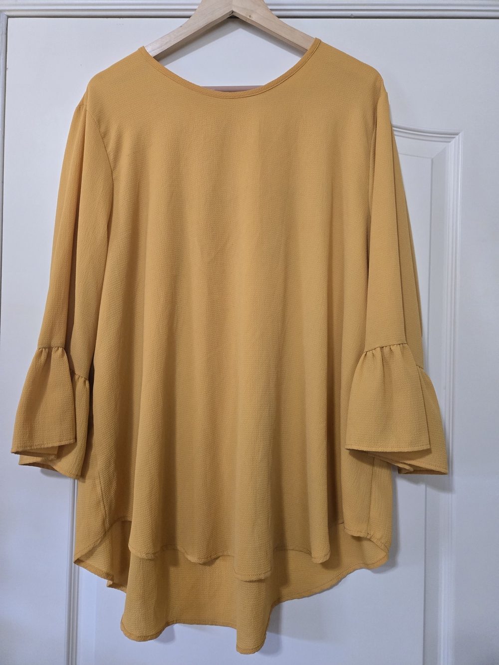Ces Femme Yellow Mustard Flared Sleeve Tunic